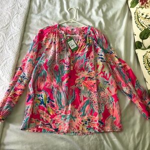 Lilly Pulitzer silk top *never worn*